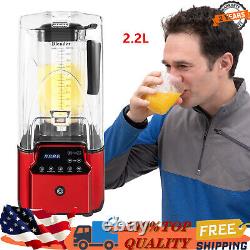 2200W 2.2L Commercial Soundproof Cover Blender Fruit Juicer Smoothie Mixer Quiet