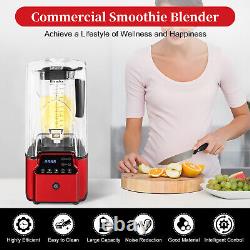 2200W 2.2L Commercial Soundproof Cover Blender Fruit Juicer Smoothie Mixer Quiet