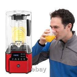 2200W 2.2L Commercial Soundproof Cover Blender Fruit Juicer Smoothie Mixer Quiet