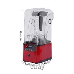 2200W 2.2L Commercial Soundproof Cover Blender Fruit Juicer Smoothie Mixer Quiet