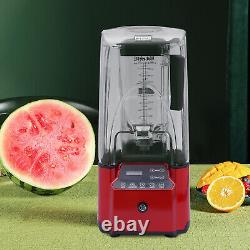 2200W 2.2L Commercial Soundproof Cover Blender Fruit Juicer Smoothie Mixer Quiet