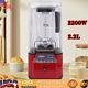 2200w Countertop Blender 2.2l Commercial Smoothie Mixer Machine Soundproof Cover