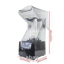 2600W 110V Heavy-duty Commercial Blender With Shield Quiet Sound Enclosure 1.8L