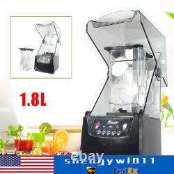 2600W Heavy-duty Commercial Blender With Shield Quiet Sound Enclosure 1.8L 110V