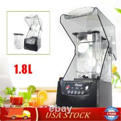 2600W Heavy-duty Commercial Blender With Shield Quiet Sound Enclosure 1.8L 110V