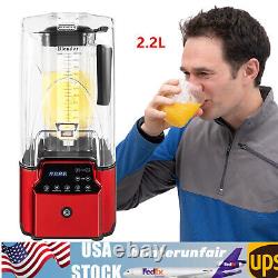 2.2L Commercial Blender Fruit Juicer Mixer Smoothie Maker with Soundproof Cover US