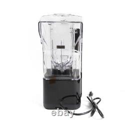 2.2L Commercial Soundproof Countertop Blender Juicer Smoothie Mixer Maker 110V