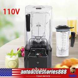 2.2L Commercial Soundproof Smoothie Blender Electric Fruit Juicer Maker Mixer US