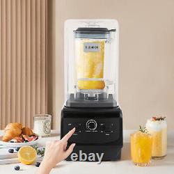 Black Quiet Stainless Steel Commercial Blenders Soundproof Smoothie Juicers