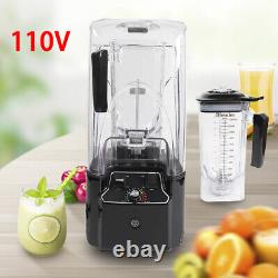 Commercial Electric Soundproof Cover Blender Fruit Juicer Smoothie Ice Mixer HOT