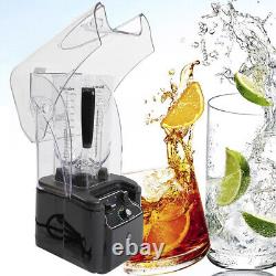 Commercial Fruit Mixer Soundproof Cover Juicer Ice Crusher Smoothie Blender Blac