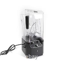 Commercial Fruit Mixer Soundproof Cover Juicer Ice Crusher Smoothie Blender Blac
