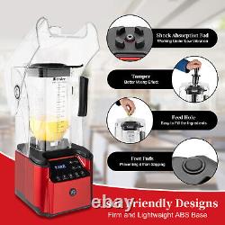Commercial Professional Blender 2200W With Shield Quiet Sound Enclosure Timer
