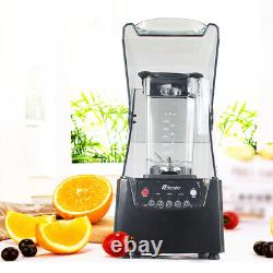 New 2600W Commercial Soundproof Smoothie Blender Fruit Juicer Ice Smoothie Mixer