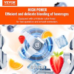 VEVOR Smoothie Blender Commercial Fruit Juicer Mixer with Soundproof Cover 9 Speed