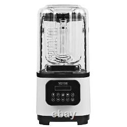 VEVOR Smoothie Blender Commercial Fruit Juicer Mixer with Soundproof Cover 9 Speed