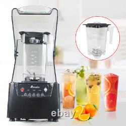 1.8L Mélangeur de fruits et de glace commercial avec couvercle insonorisé et mixeur à smoothie de 2600W