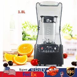 1.8L Mélangeur de jus de fruits et de smoothies avec couvercle insonorisé pour un usage commercial de 2600W