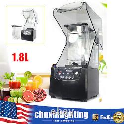 1,8 L 2600 W Mélangeur de fruits commercial avec couvercle insonorisé pour smoothies glacés