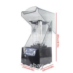 1,8 L 2600 W Mélangeur de fruits commercial avec couvercle insonorisé pour smoothies glacés