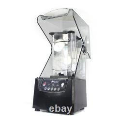 1,8 L 2600 W Mixeur à smoothie commercial insonorisé, machine à jus, broyeur à glace et mélangeur.