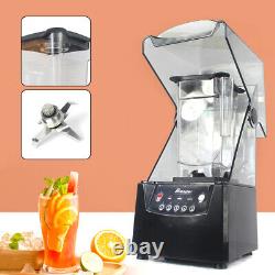 Machine à smoothie à insonorisation commerciale de 2600W avec mixeur de fruits et presse-agrumes