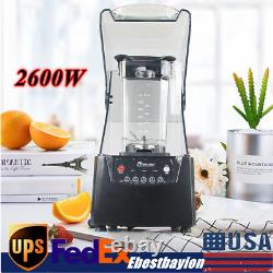 Machine à smoothie commerciale insonorisée de 2600W avec mixeur et presse-agrumes de fruits